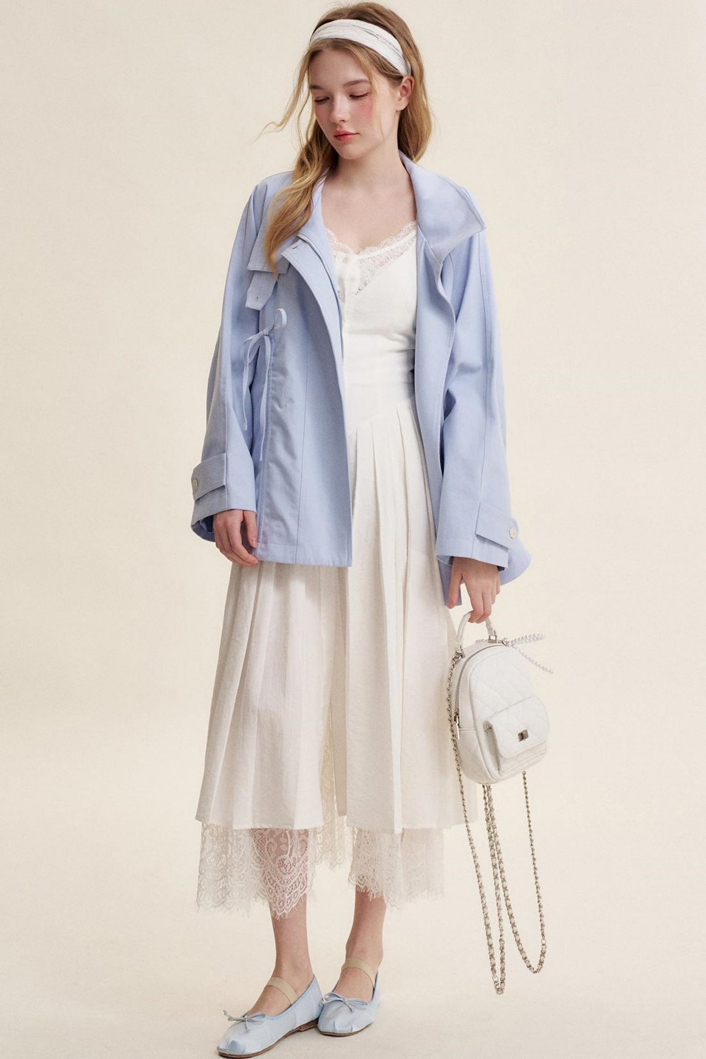 Lace Patchwork Halter Dress Set