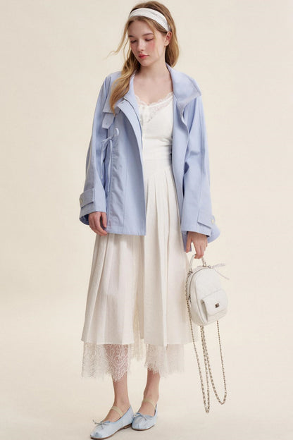 Lace Patchwork Halter Dress Set