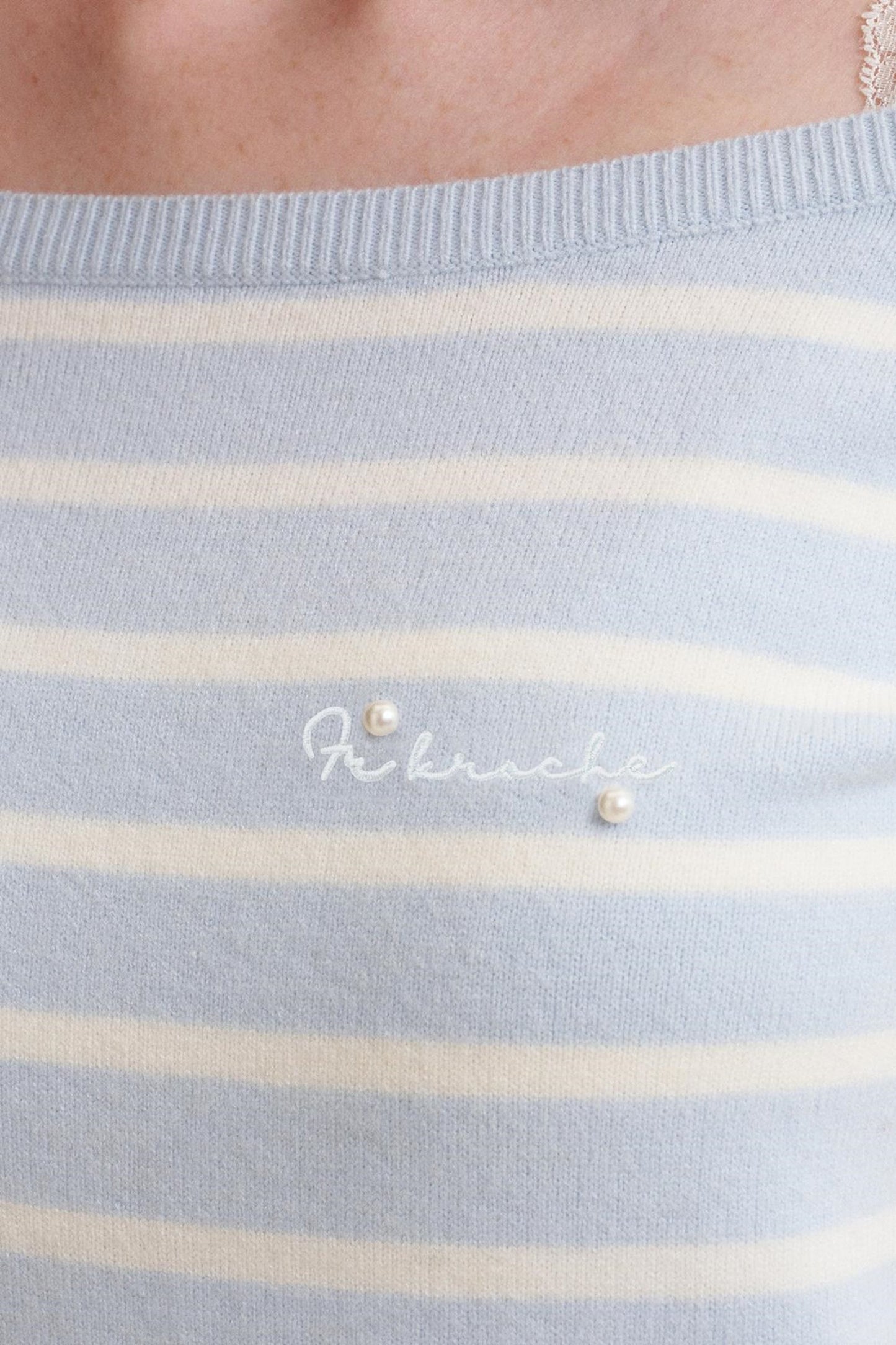 Preppy Style Striped Knit Top