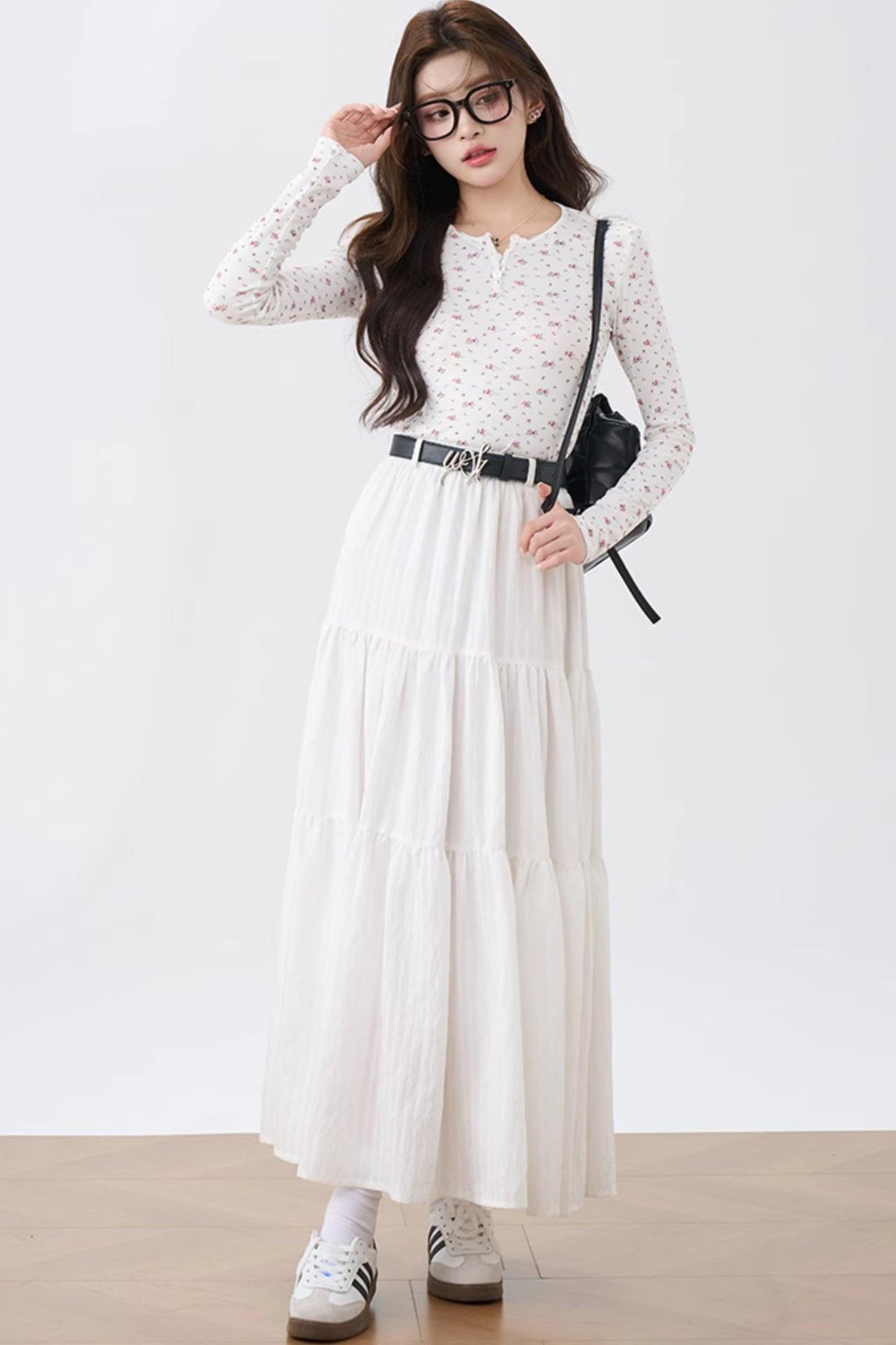 Floral Reverse Long Sleeve Top