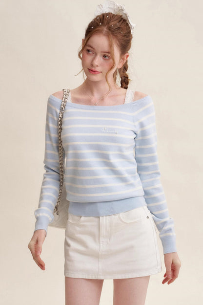 Bow Patch Denim Halter Skirt