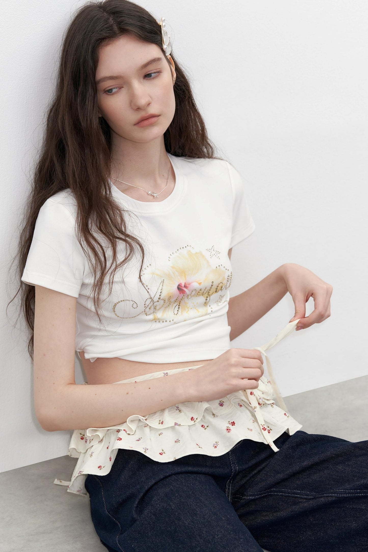 Floral Elegance Waist Skirt