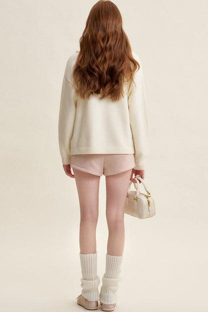 Velvet Rose Snowflake A-Line Shorts