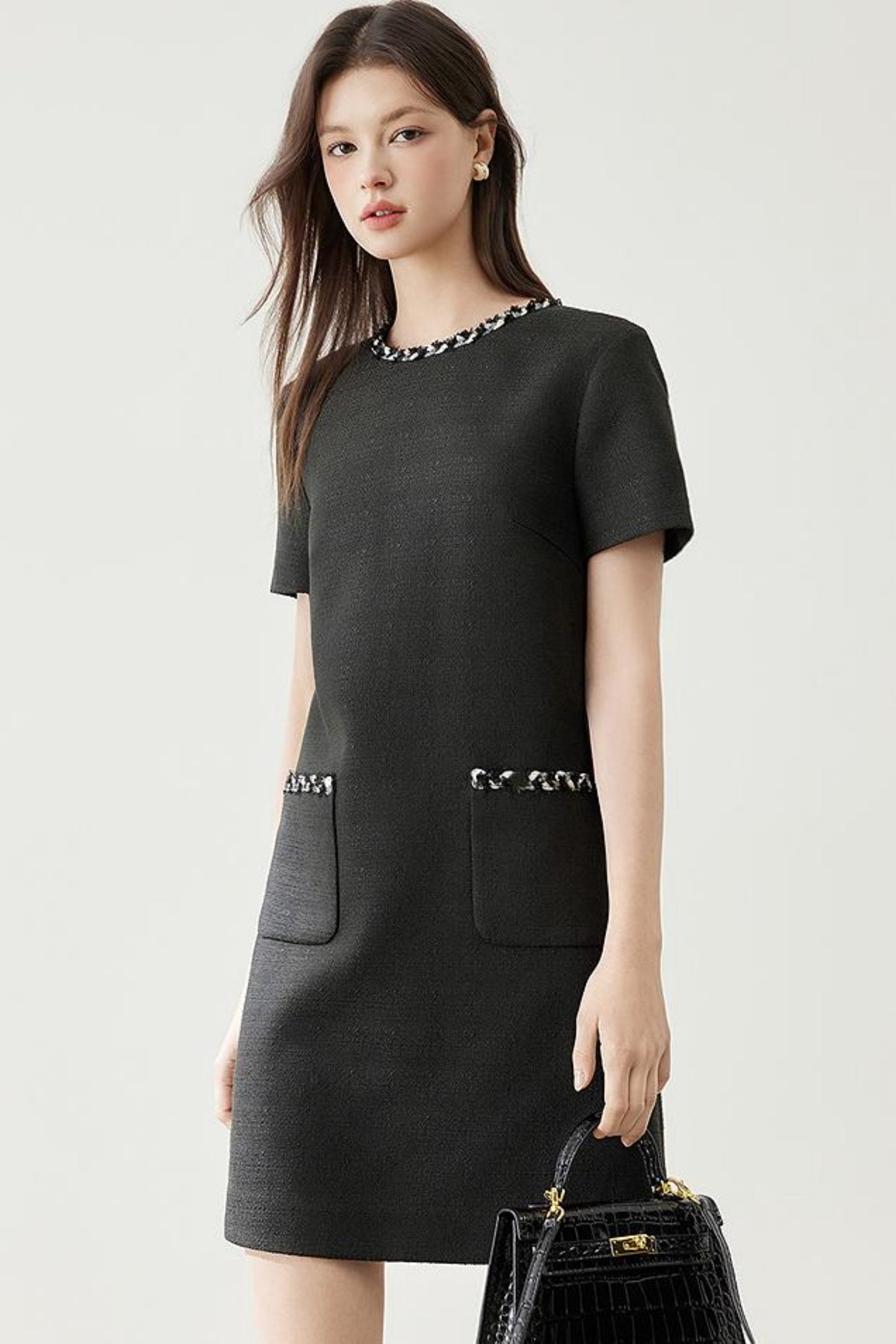 Gold Breeze Short-Sleeve Dress