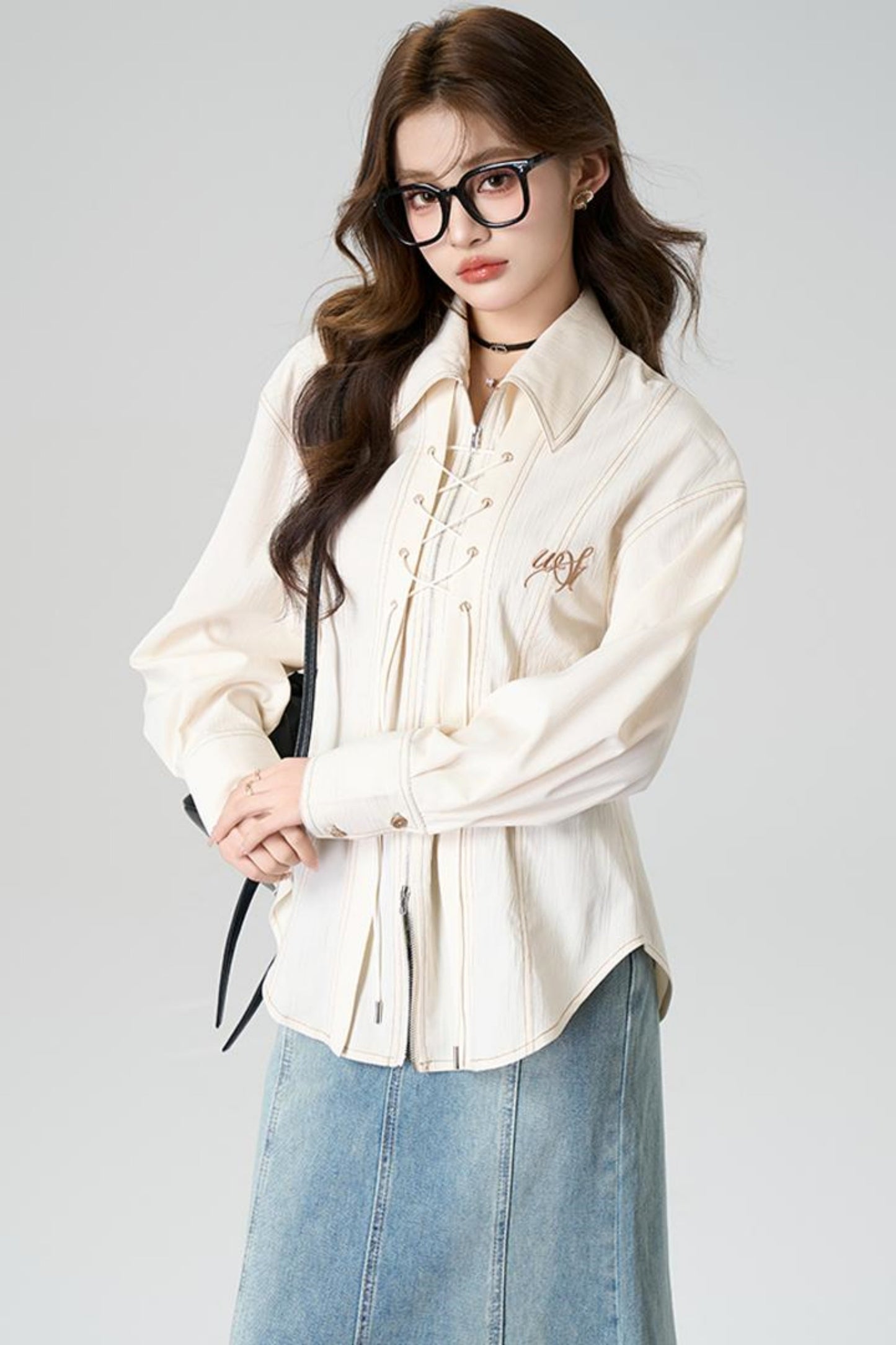 Vintage Fishtail Denim Skirt