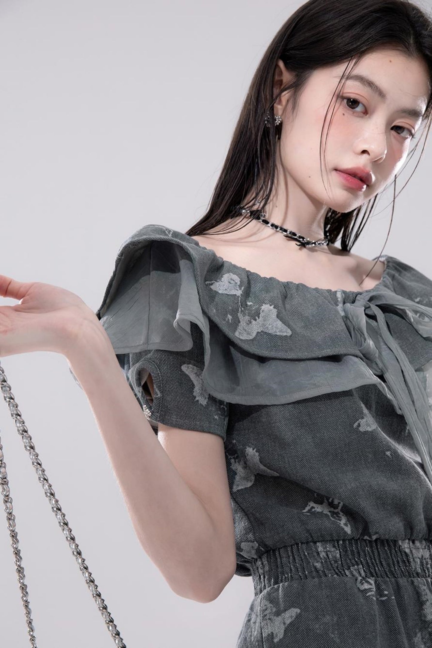 Summer Butterfly Denim Dress