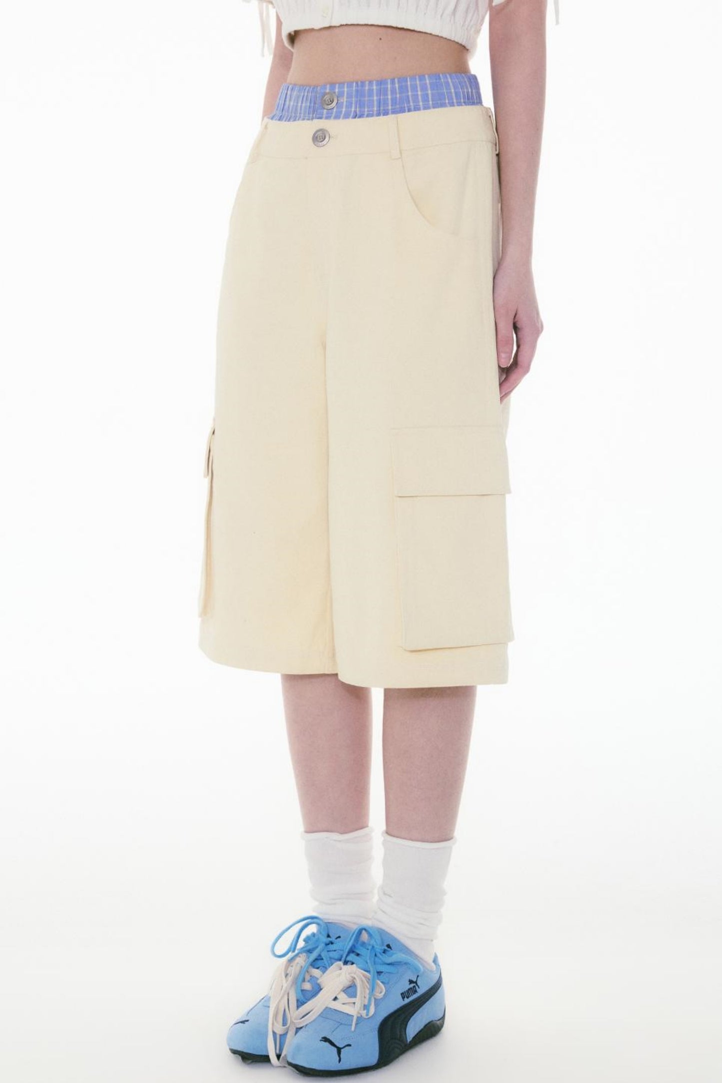 Mid Length Loose Wide Pants