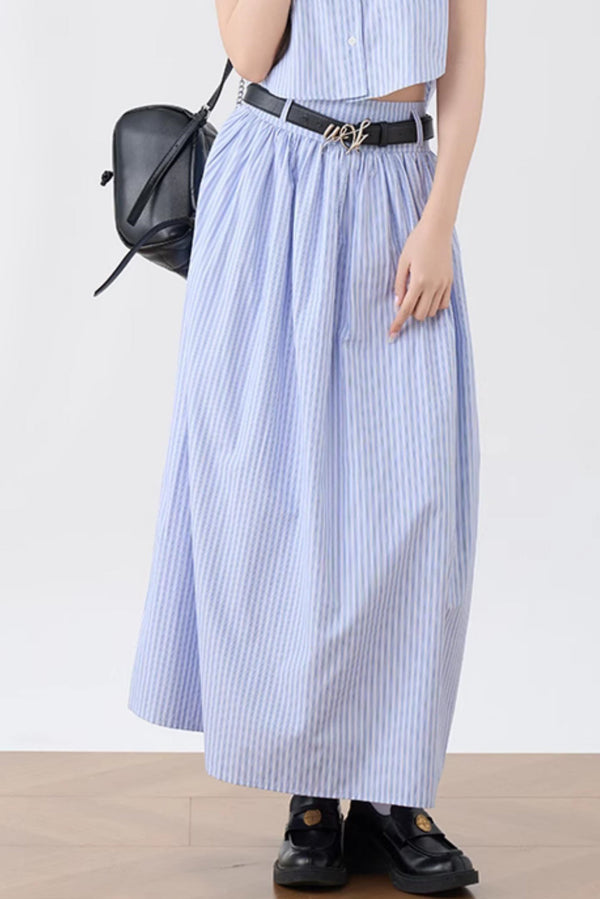 Summer Chic Pleated Skirt Set-Up