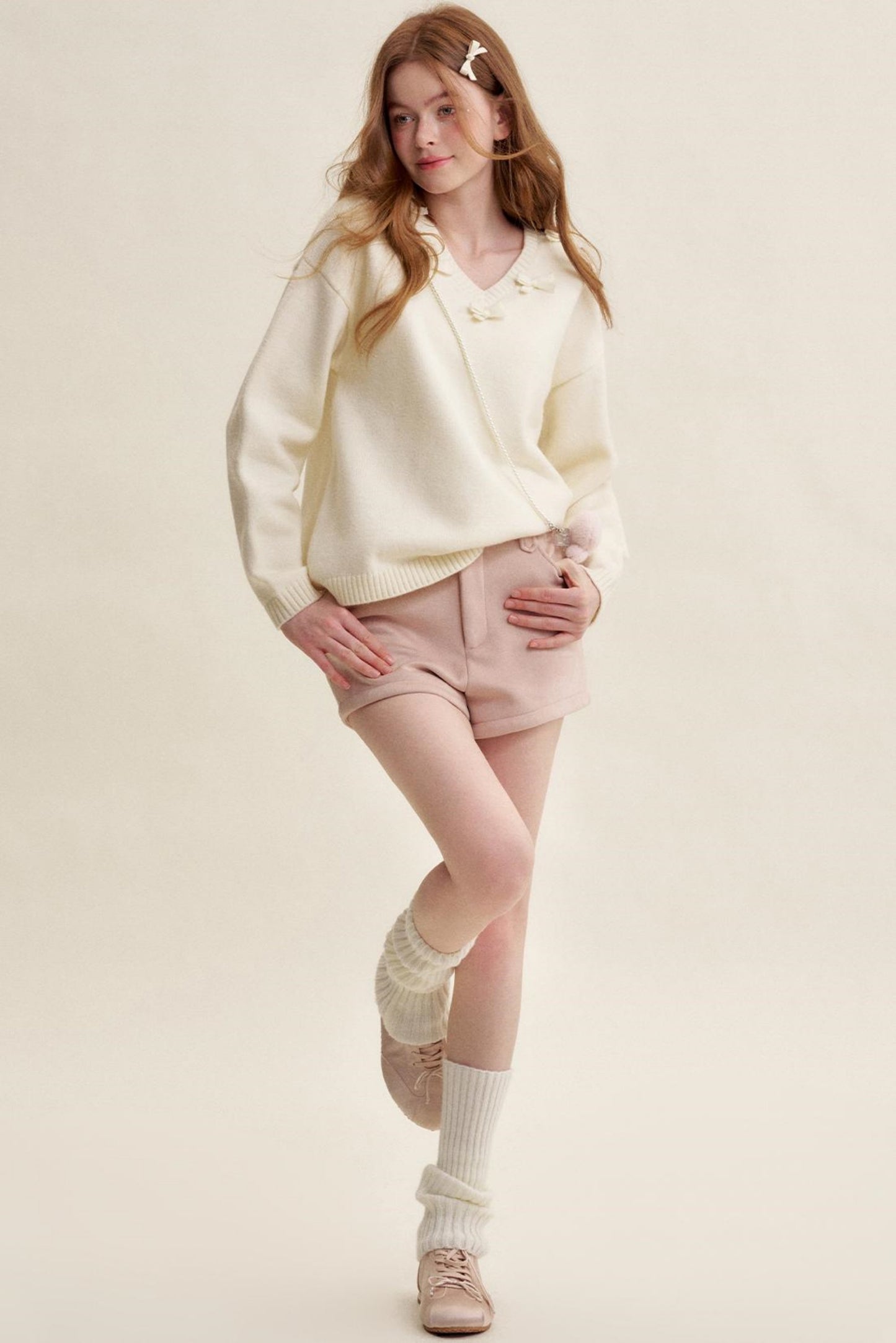 Velvet Rose Snowflake A-Line Shorts