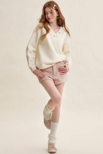 Velvet Rose Snowflake A-Line Shorts