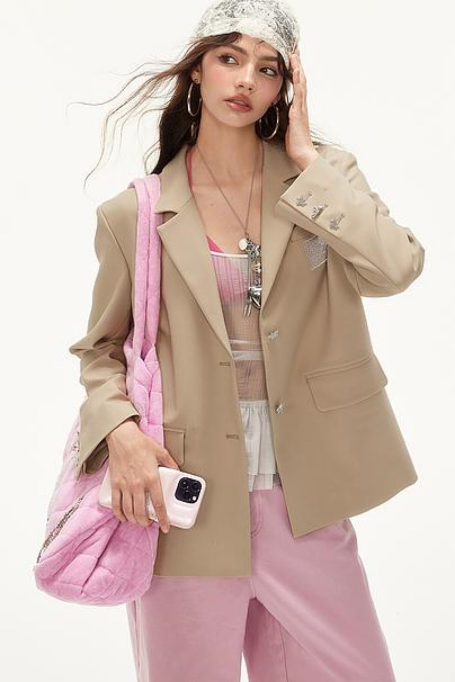 Korean Lace Oversized Jacket