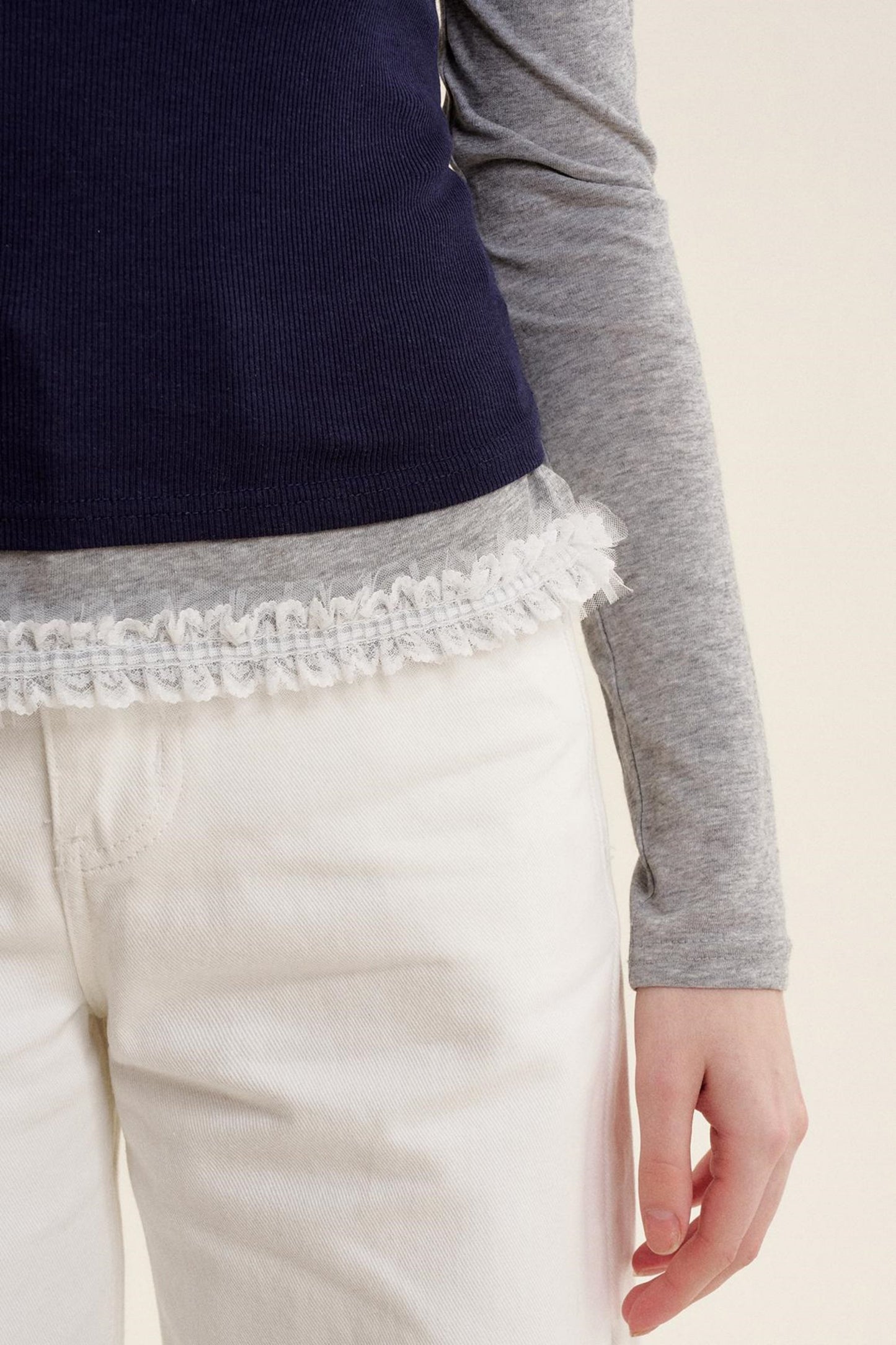 Colorblocked Cotton Tank & Long Sleeve T-Shirt Set