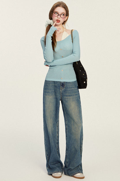 Pure Desire Fake Two Sweater