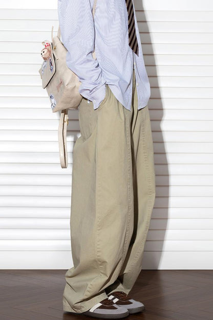 Pure Cotton Straight Leg Pants