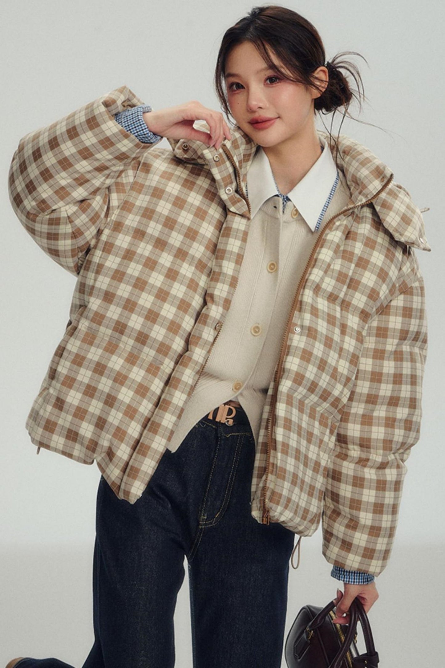 Fake Layered Shirt Sweater