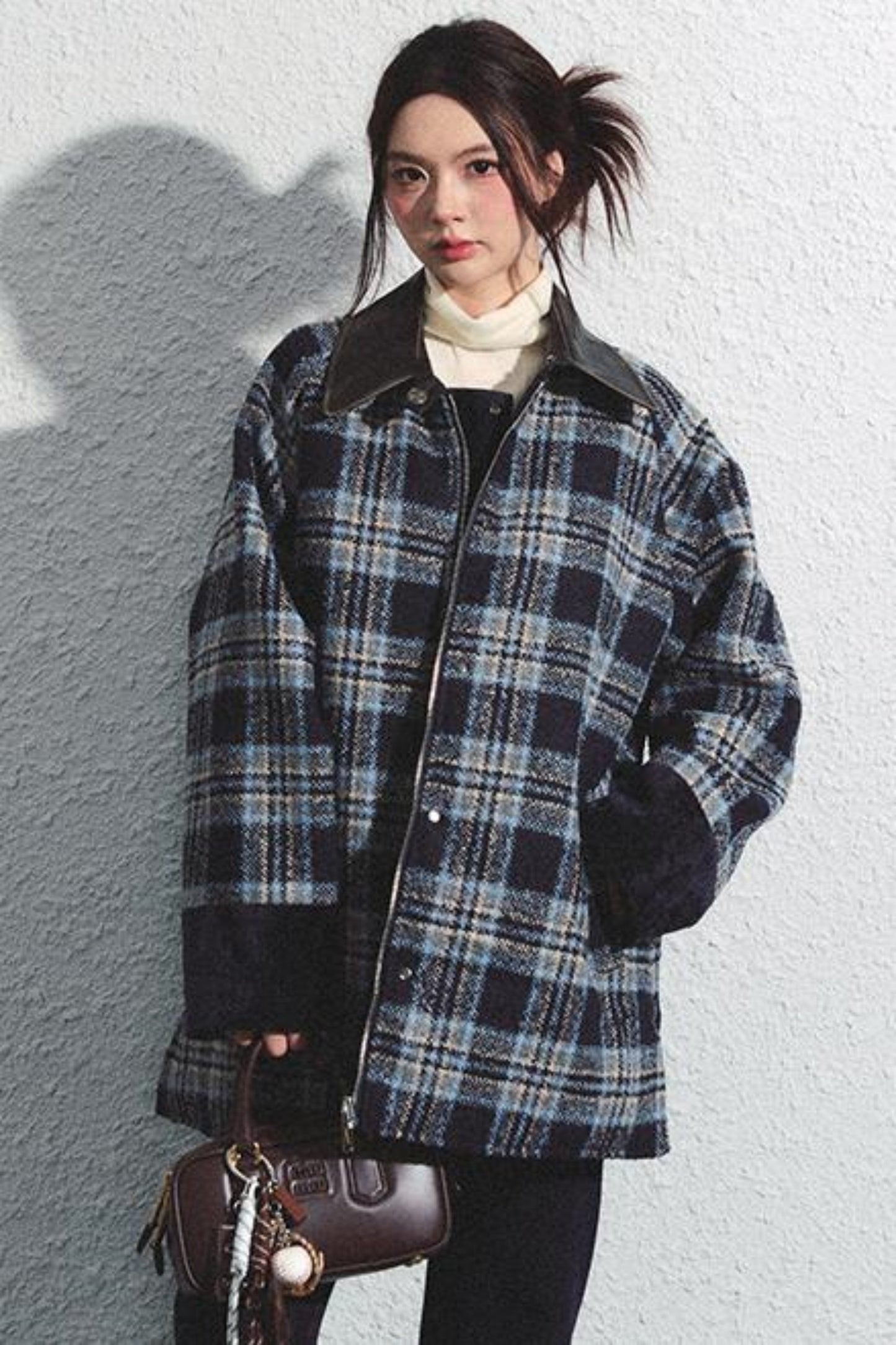 Navy Plaid Reversible Jacket