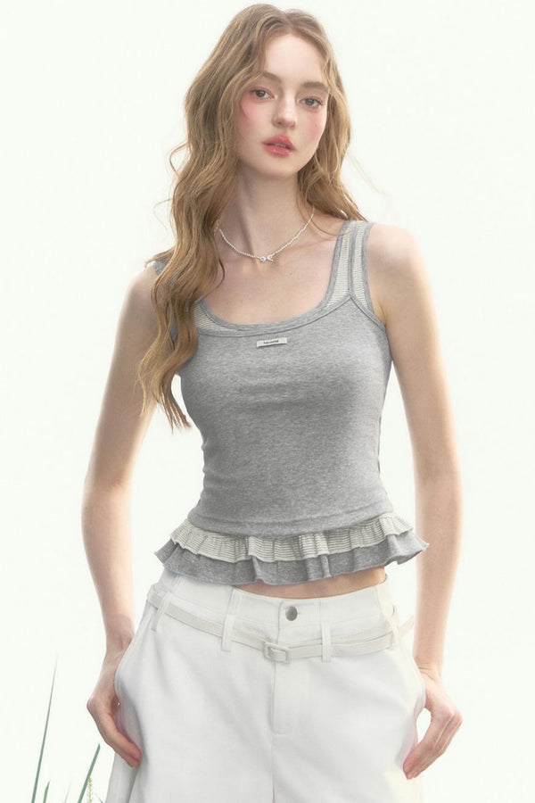 Short Stripe Vest Top