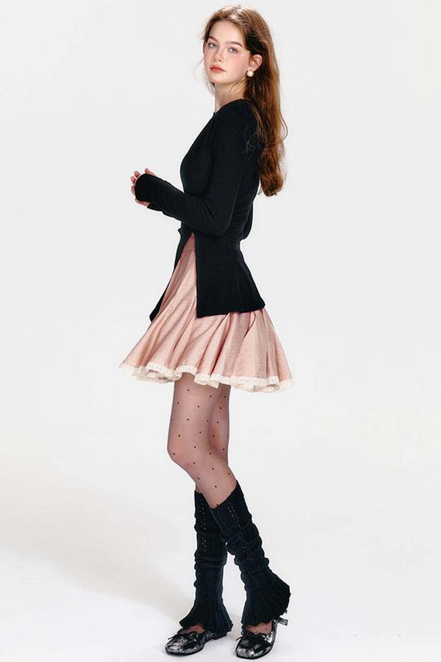 French Pink Rose Half Skirt