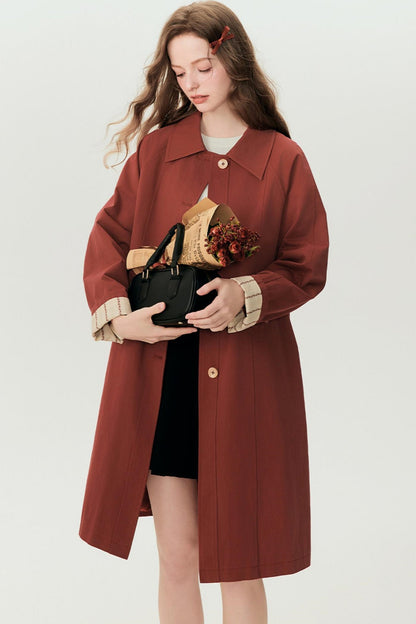 Chic Red H-Coat