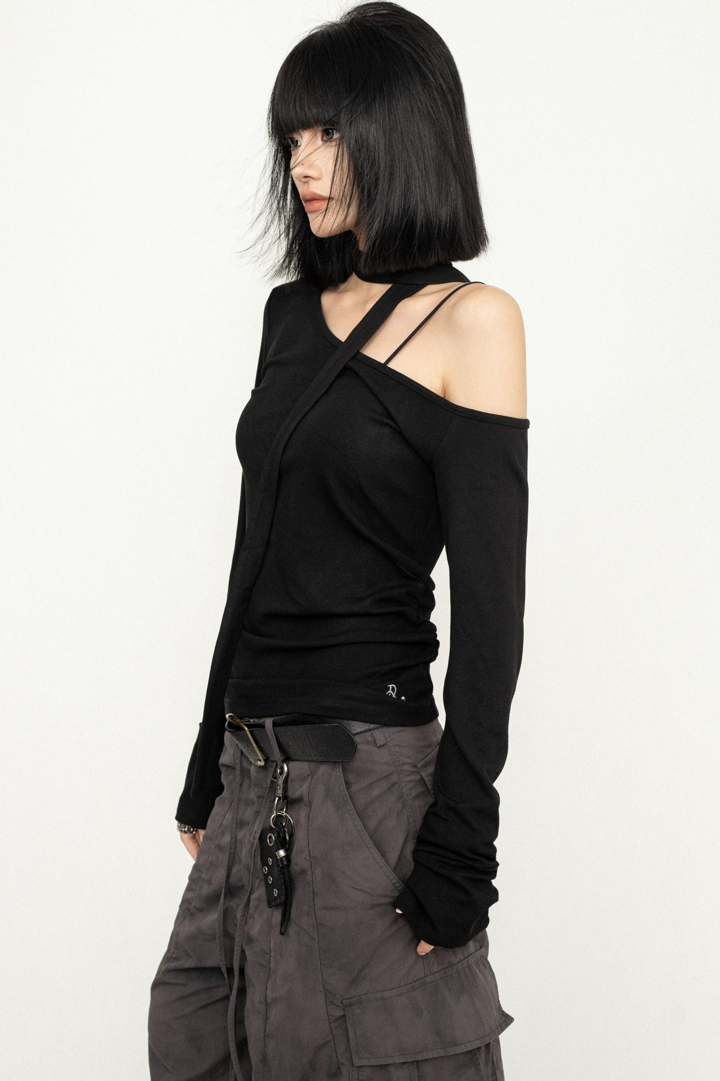 Off-Shoulder Slant Top