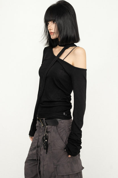 Off-Shoulder Slant Top