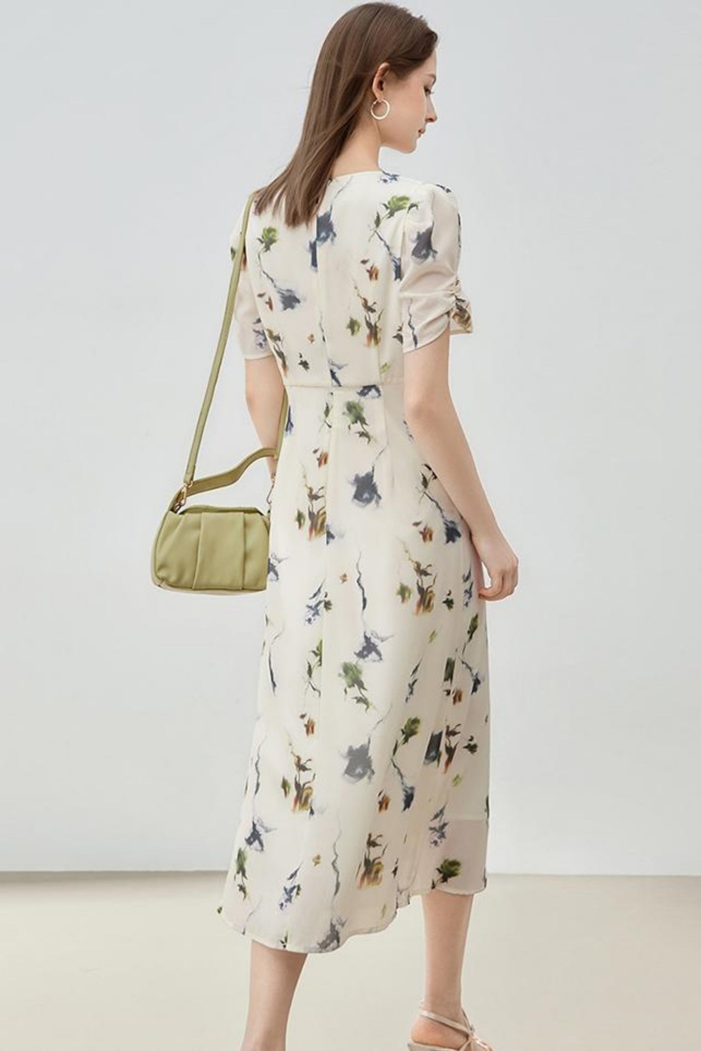 Floral V-Neck A-Line Dress