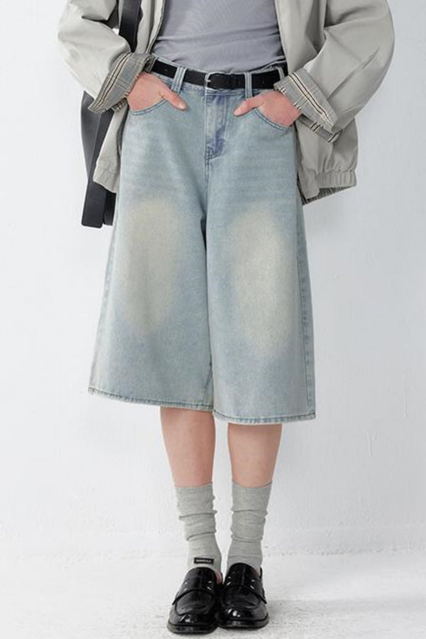 Vintage Wide Leg Denim Pants