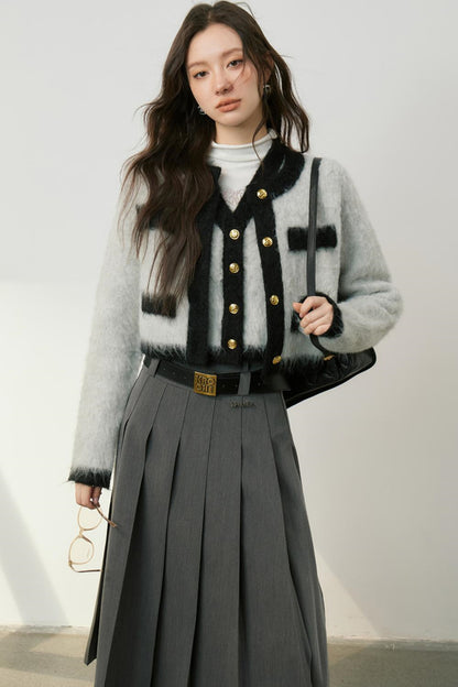 High Waist Pleated Skirt