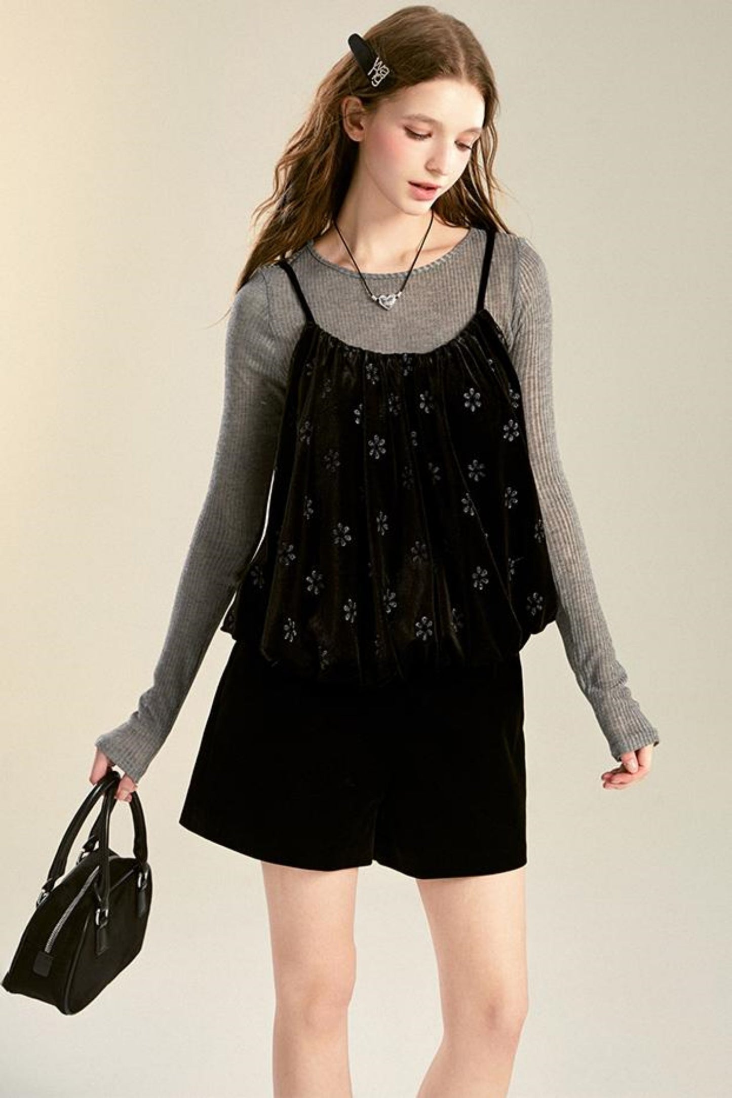 Layered Floral Camisole Top Set-Up