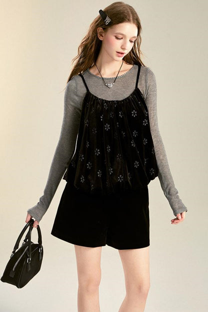 Layered Floral Camisole Top Set-Up