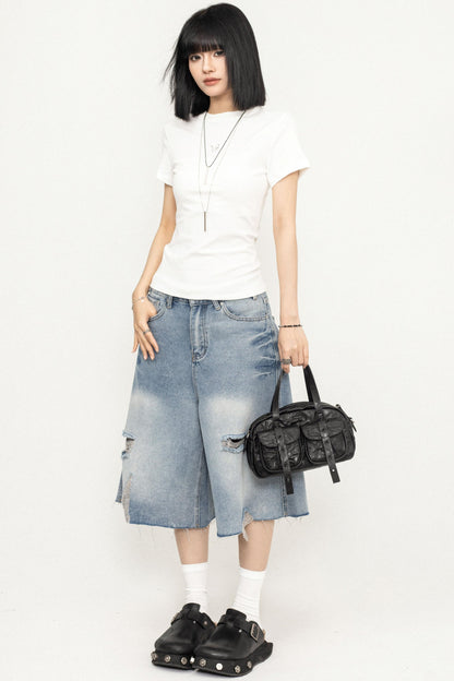 Y2K Sweetheart Shoulder Tee