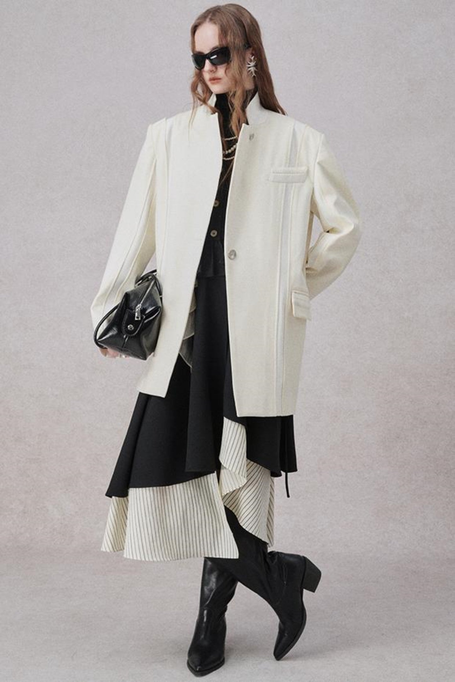 Retro eleganter H-Linien Blazerjacke 