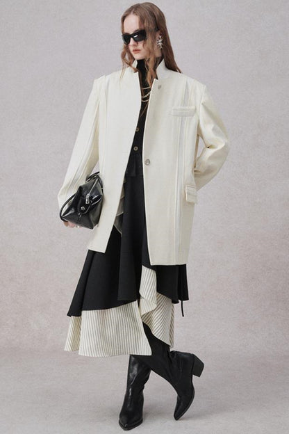 Retro eleganter H-Linien Blazerjacke 