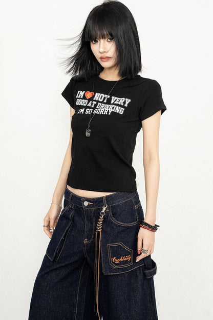 Wide-Leg Denim Trousers