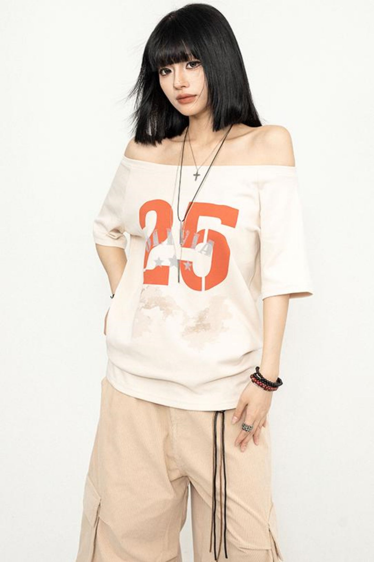 One-Shoulder Slouchy Tee