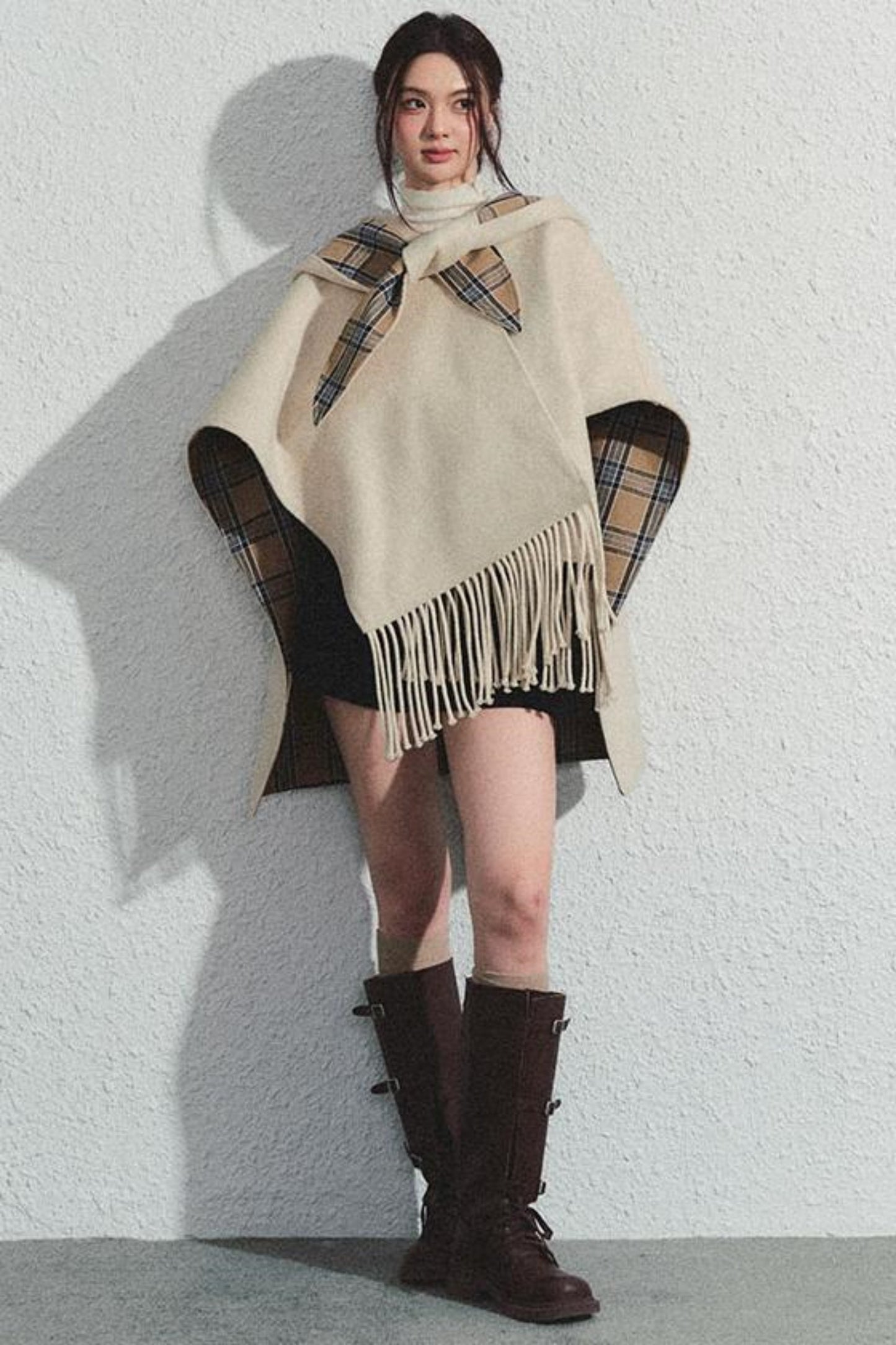 Khaki High-Waist Shorts