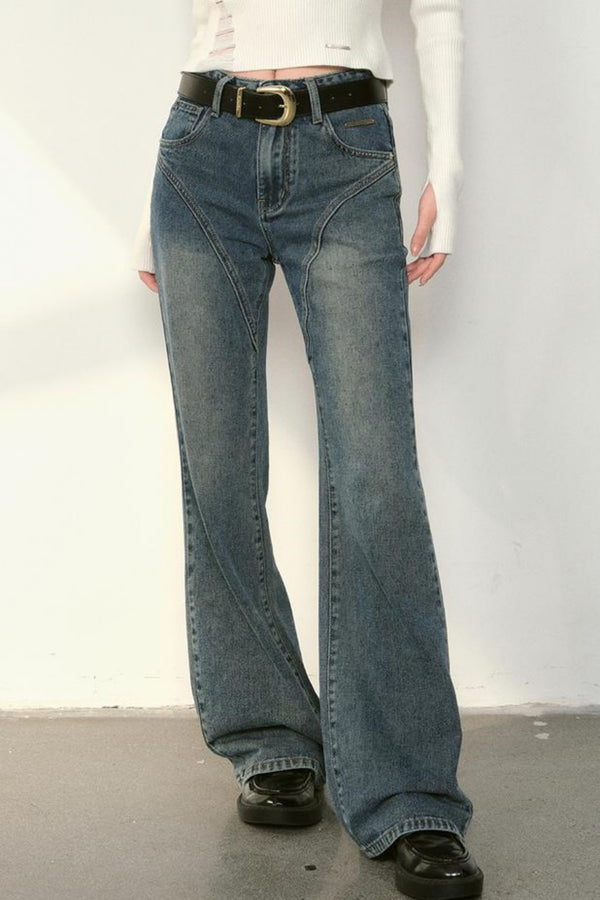Vintage Split Denim Pants