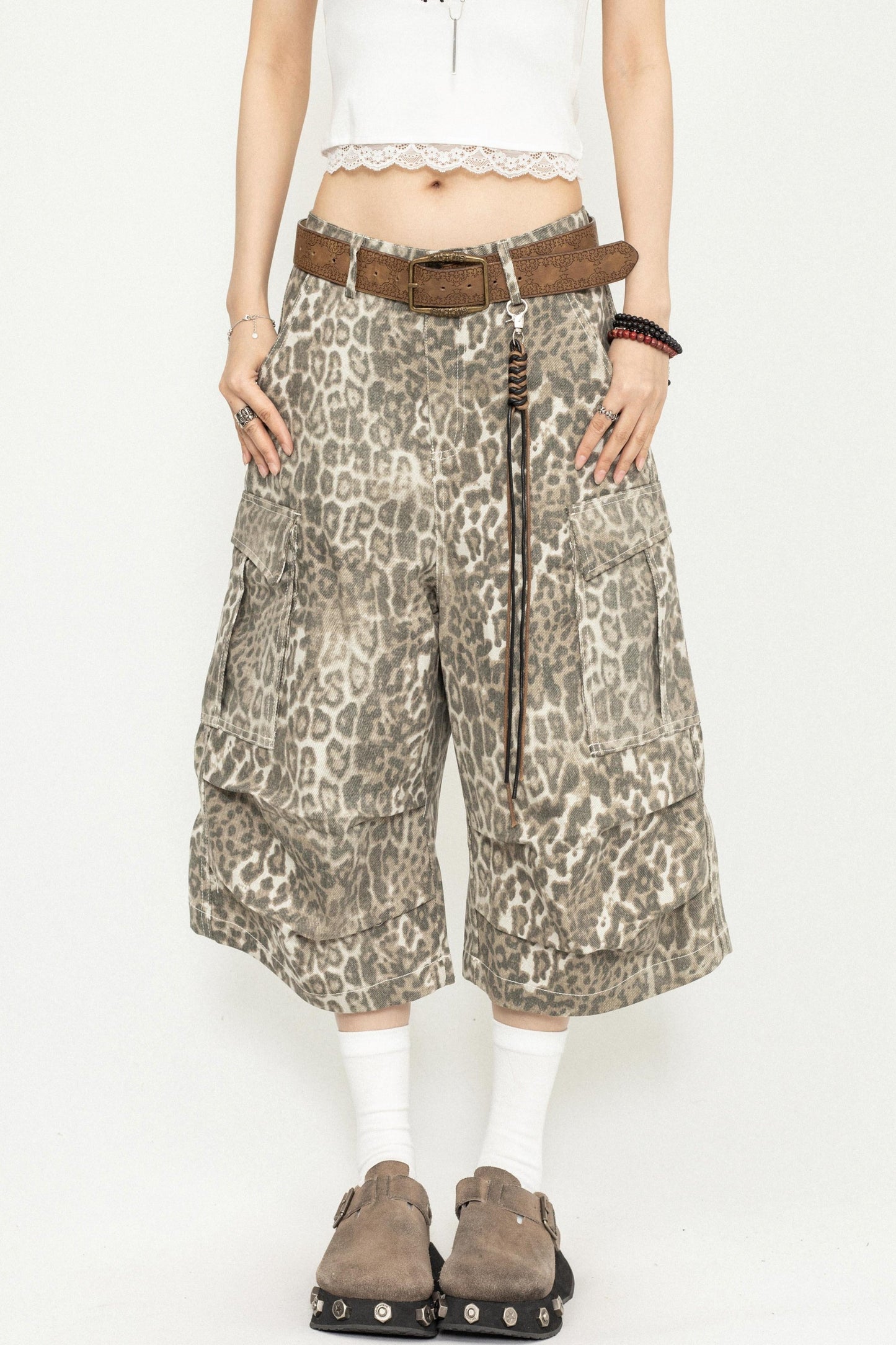 Leopard Wide-Leg Pants