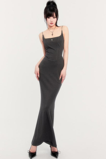 Romantic Long Strap Mermaid Dress