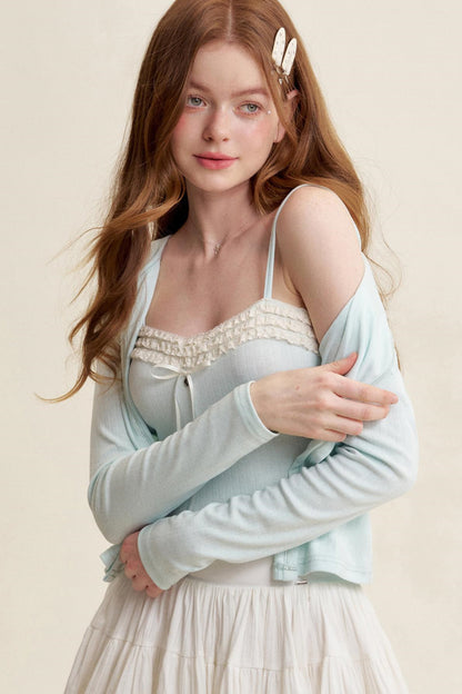 Lace Romantic Two-Piece Top Set