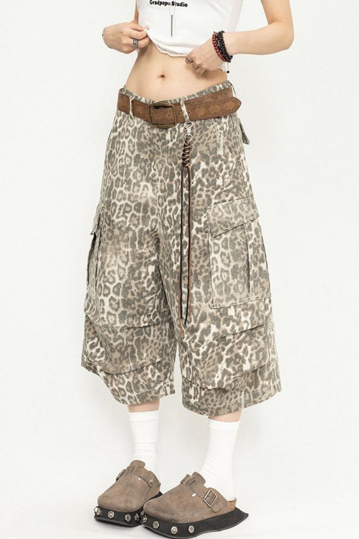 Leopard Wide-Leg Pants