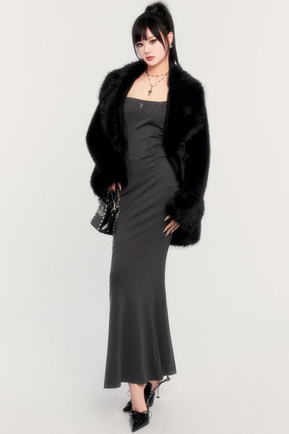 Romantic Long Strap Mermaid Dress