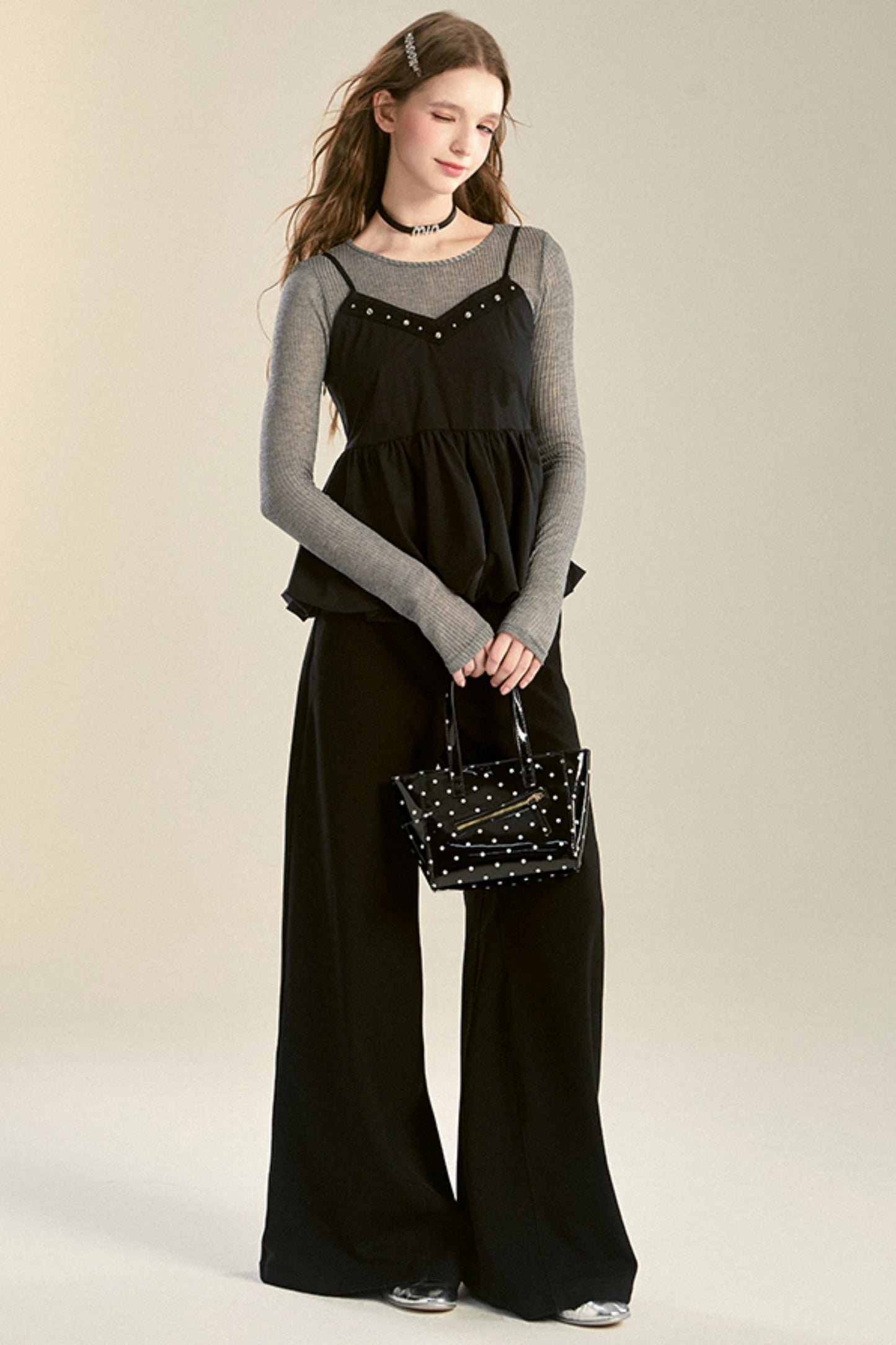 Empire Black Camisole Set-Up