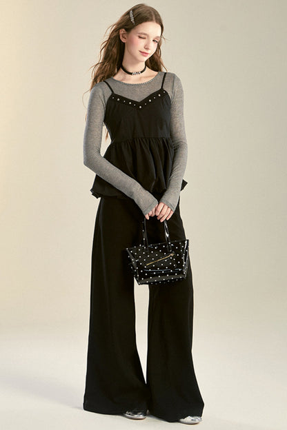 Empire Black Camisole Set-Up