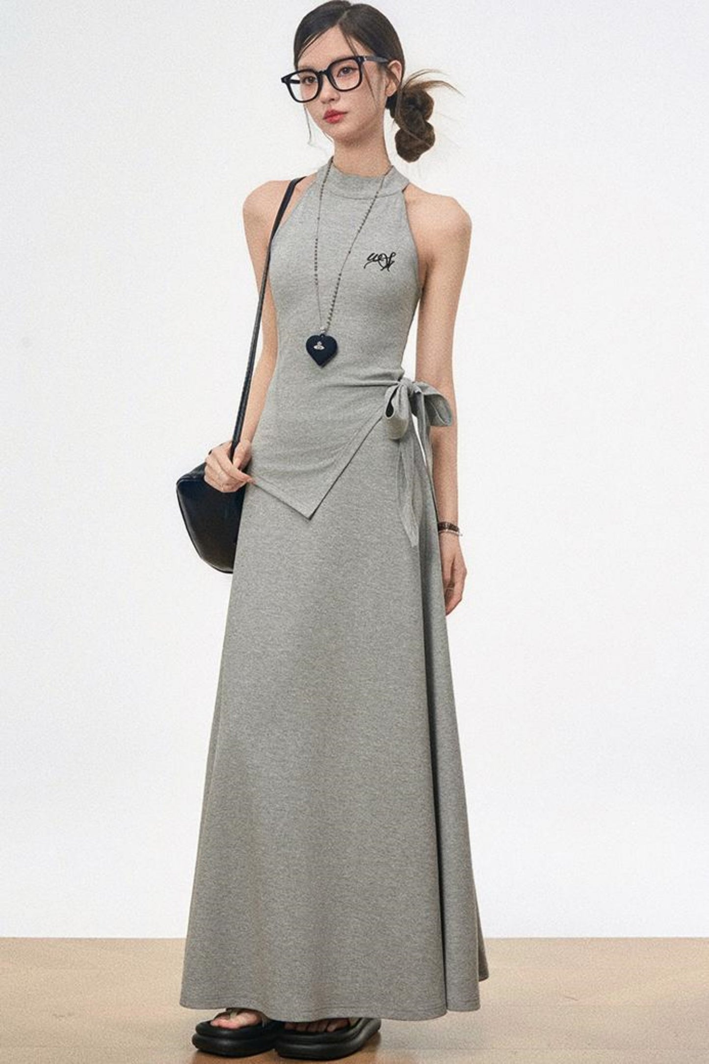 Chic Knit Tie-Top Skirt Set-Up