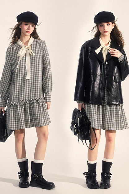 Midi Leather Jacket Set-Up