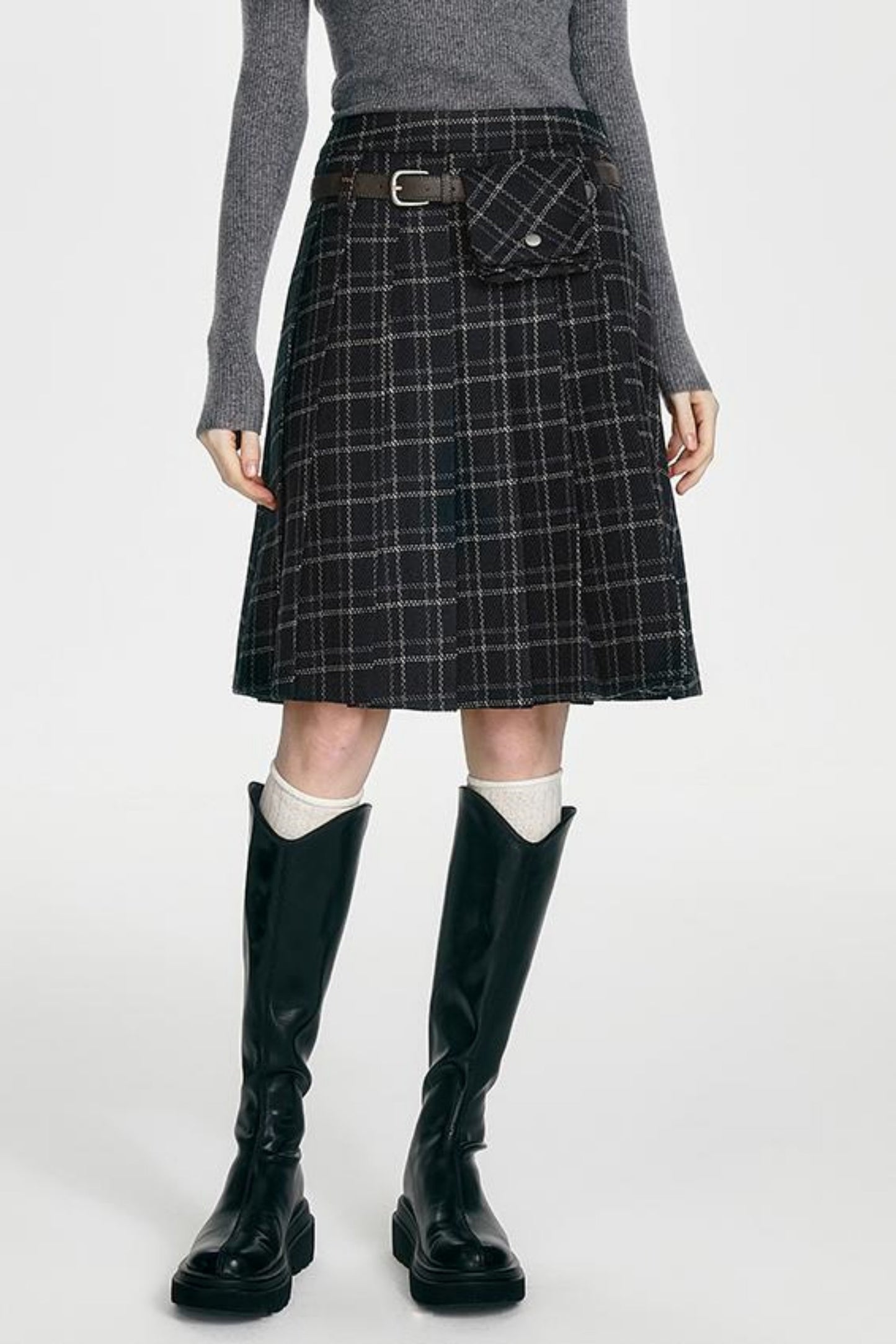 Versatile Plaid Skirt