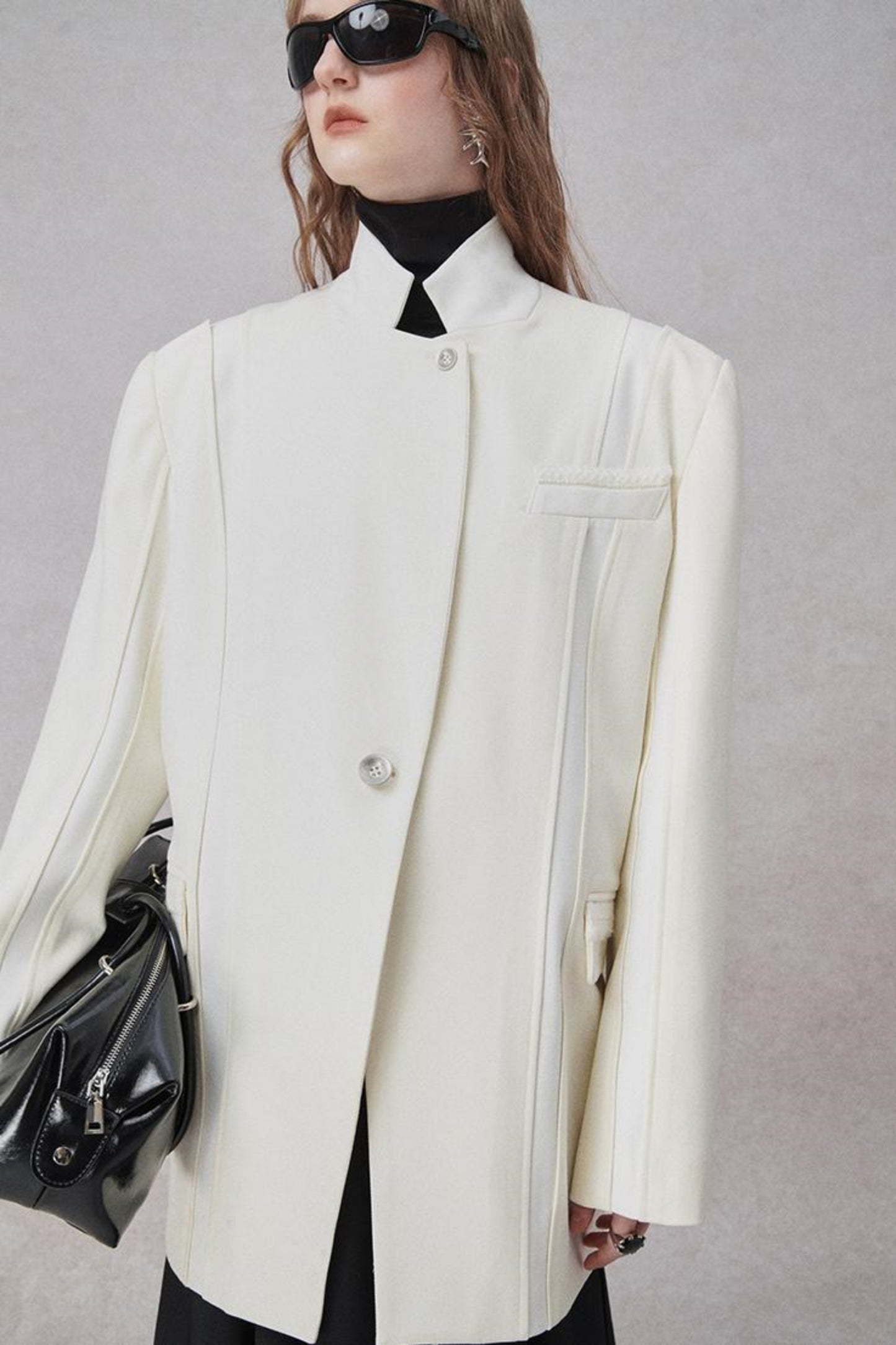 Retro eleganter H-Linien Blazerjacke 