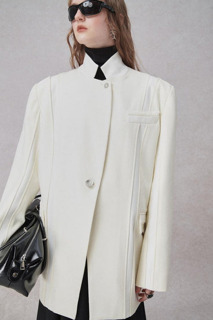 Retro eleganter H-Linien Blazerjacke 