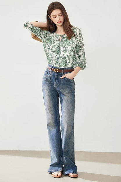 Lightweight Chiffon Two Piece Top Set